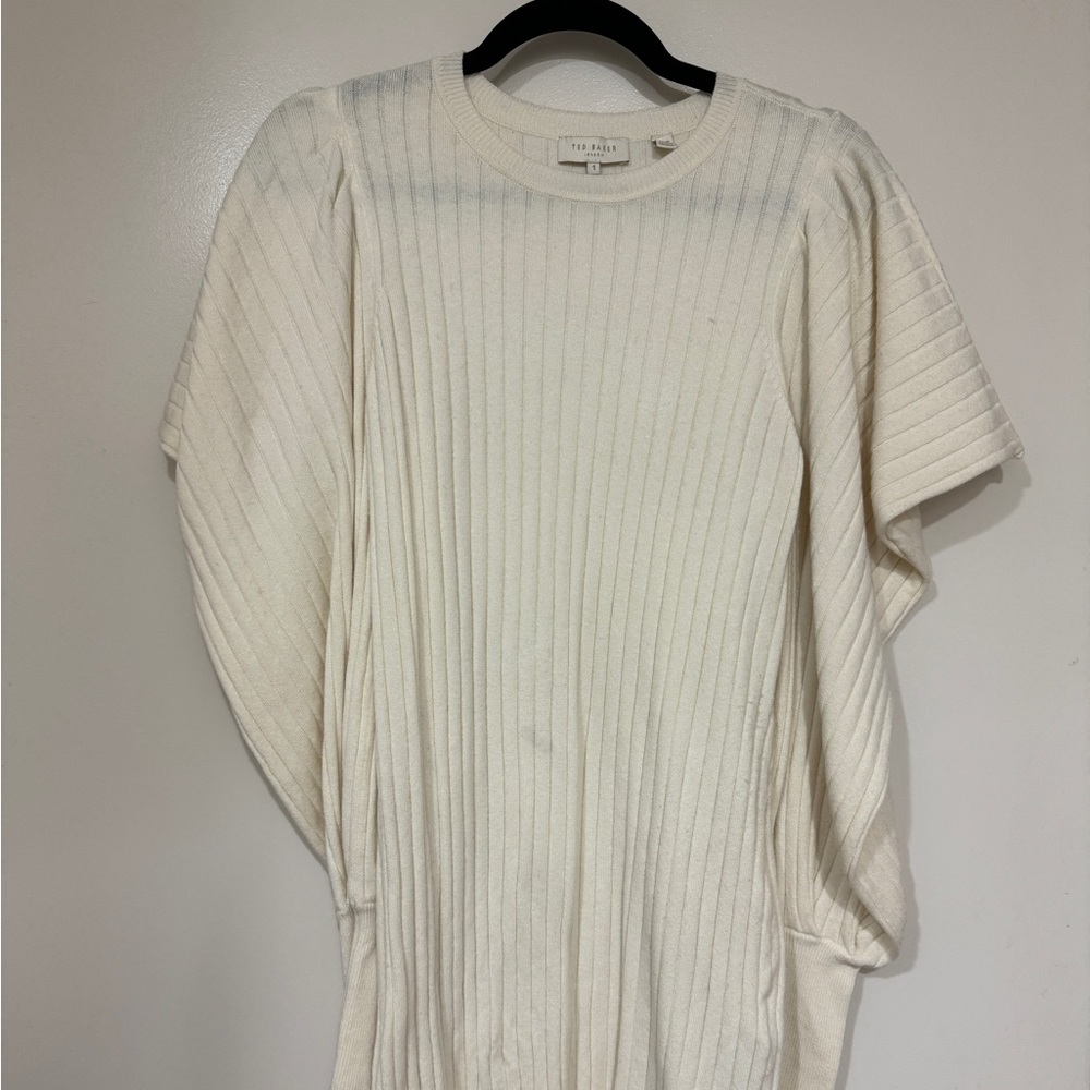 Ted Baker cream white sweater dress